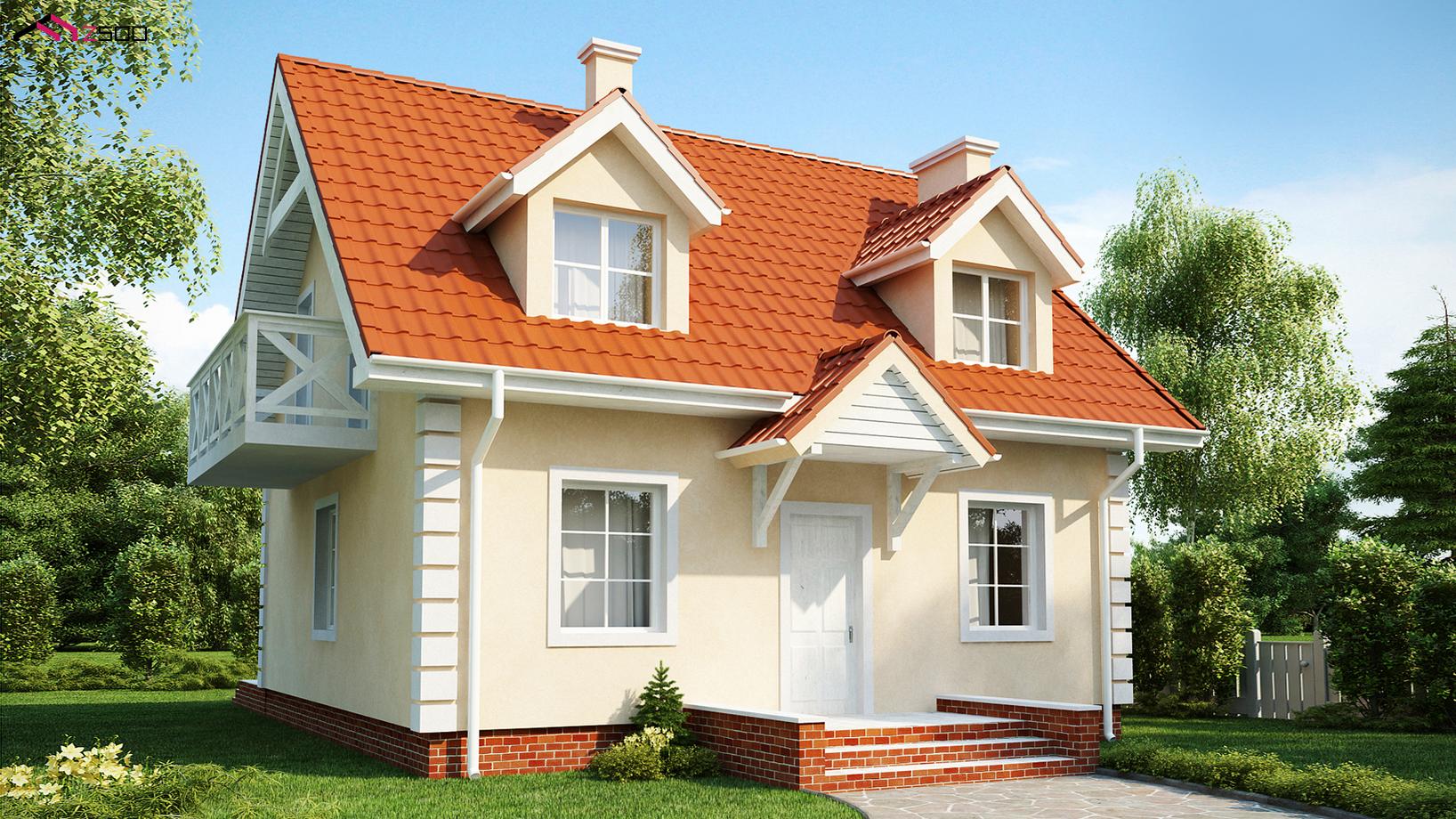 Дом с терракотовой крышей