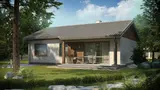 Готовый проект дома Z7 - Компактный дом с двускатной крышей — выгодный, функциональный и практичный.