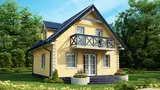 Готовый проект дома Z1 - Очаровательный и практичный дом с мансардой в традиционном стиле.