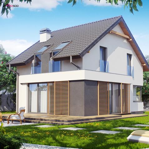 Proekt Z174 Kompaktnyj I Udobnyj Dom Tradicionnoj Formy Podhodyashij Takzhe Dlya Uzkogo Uchastka Z500 Proekty Domov I Garazhej