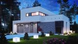 Готовый проект дома Zx46 - Koмфортабельный особняк в стиле модерн элегантного дизайна.