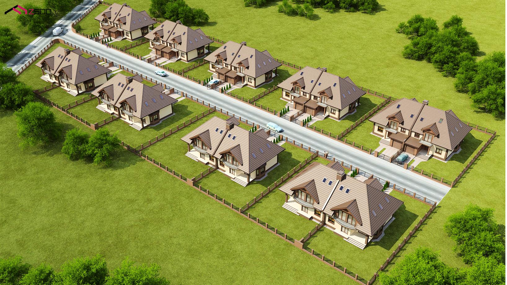 Дизайн двух домов на одном участке