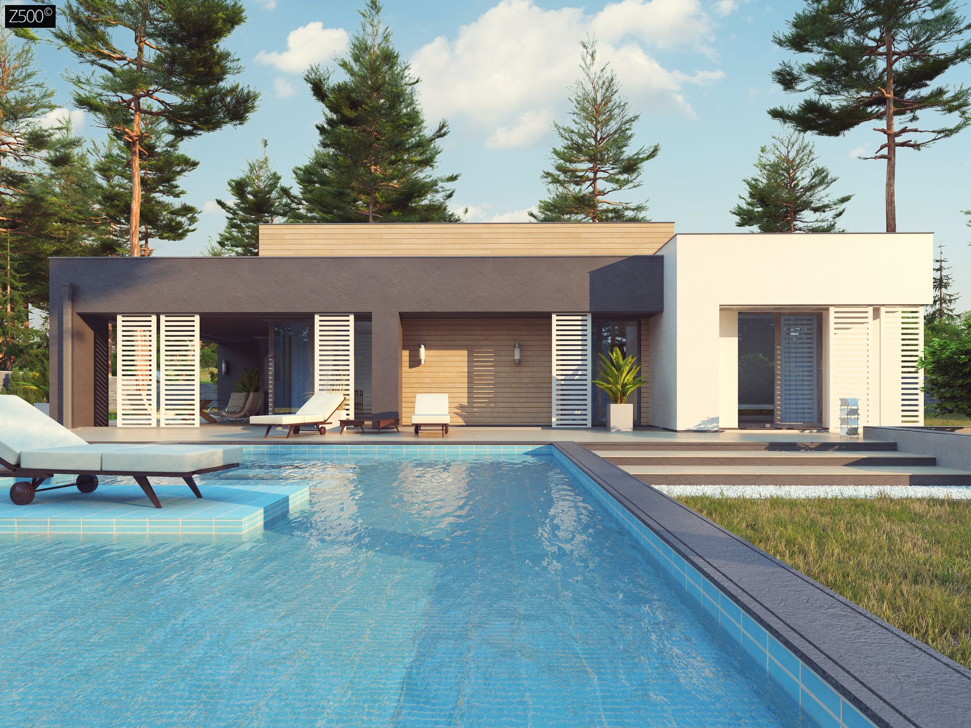 Одноэтажный Дом В Стиле Хайтек фото 17