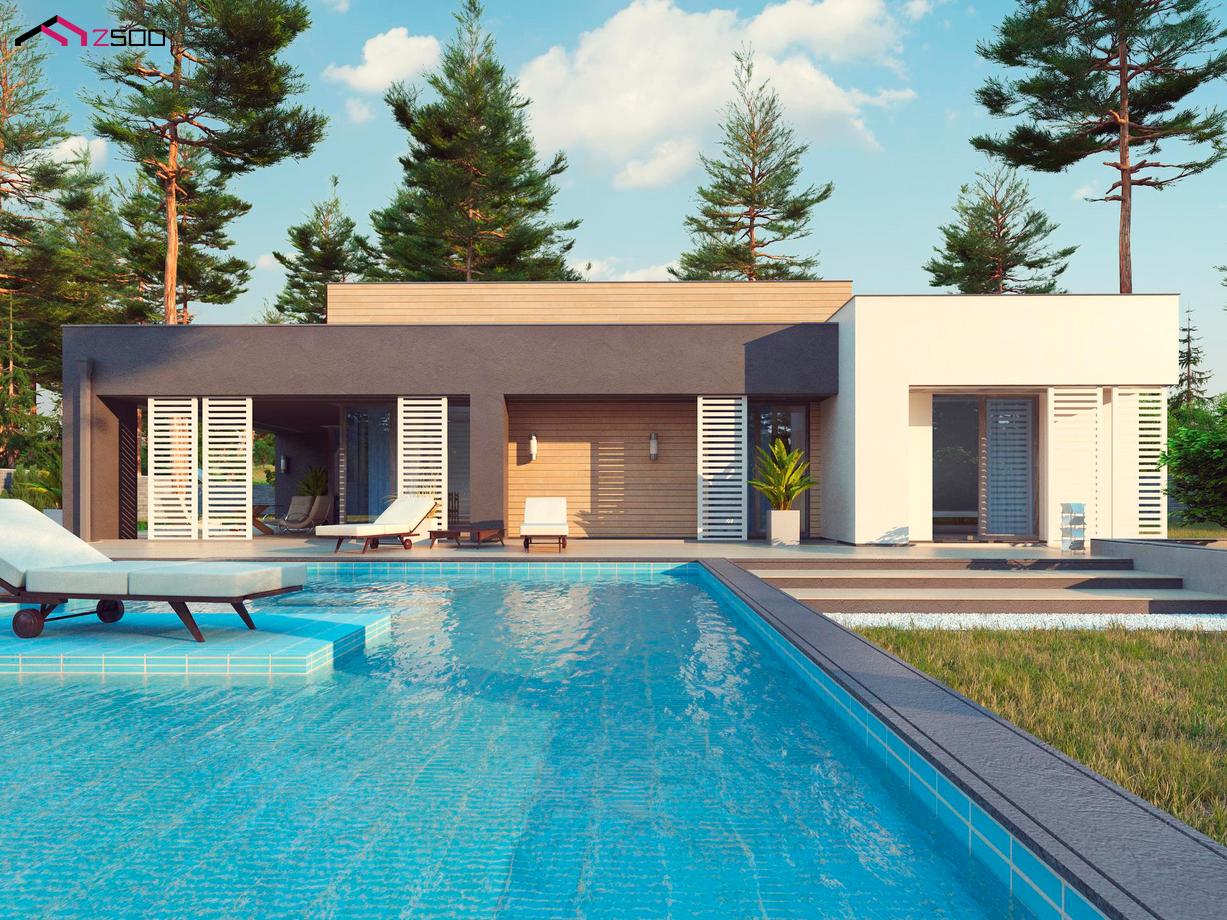 Дома в стиле хайтек с плоской крышей