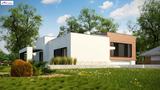 Готовый проект дома Zx132 - Современный дом минималистичного дизайна с подвалом