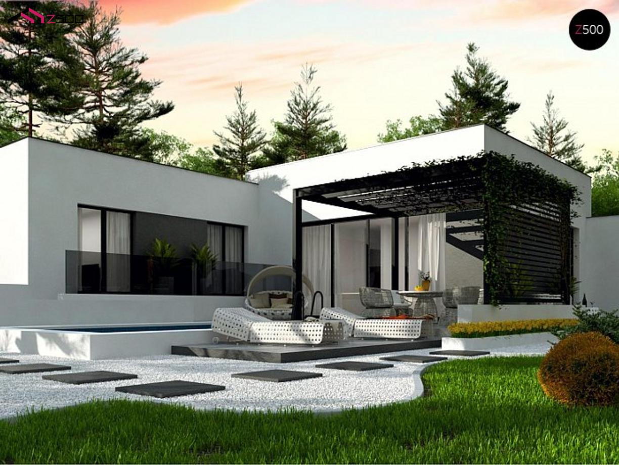 Дома в стиле хайтек с плоской крышей