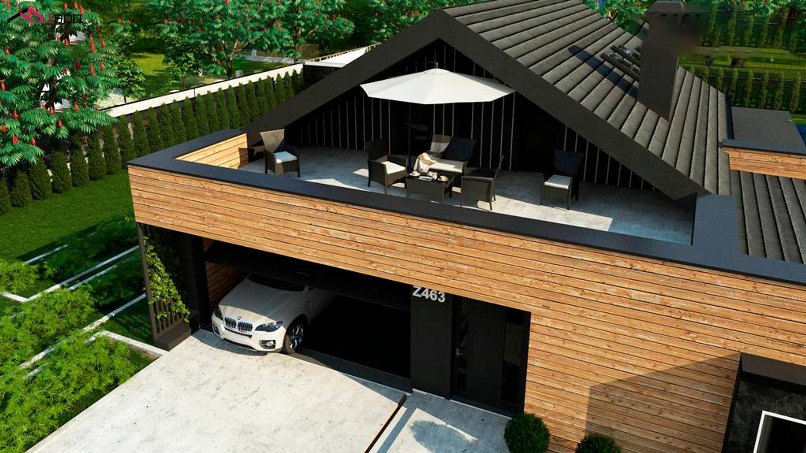 Гараж на первом этаже дома