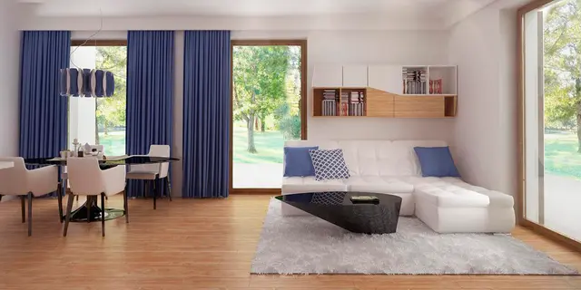 готовый проект дома Z366 – дизайн интерьера, Одноэтажный дом в традиционном стиле с просторной гостиной