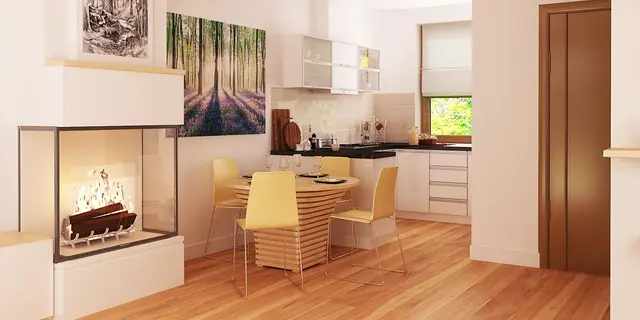 готовый проект дома Z11 – дизайн интерьера, Маленький одноэтажный дом с двускатной кровлей, недорогой в строительстве и эксплуатации. 