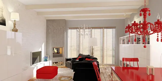 готовый проект дома Z19 – дизайн интерьера, Одноэтажный удобный дом с фронтальным гаражом, с возможностью обустройства мансарды.