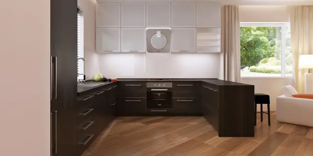 готовый проект дома Z35 – дизайн интерьера, Просторный одноэтажный дом с тремя спальнями и большим гаражом.