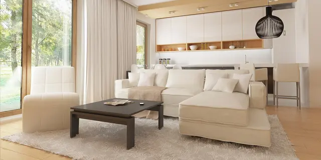 готовый проект дома Z38 – дизайн интерьера, Простой и удобный дом для узкого участка с высокой аттиковой стеной.