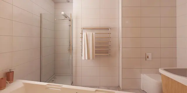 готовый проект дома Z41 – дизайн интерьера, Выгодный небольшой одноэтажный дом с тремя спальнями.