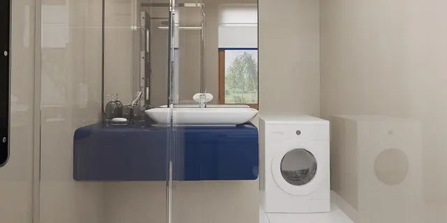 готовый проект дома Z42 – дизайн интерьера, Маленький одноэтажный дом, оснащенный всем необходимым для круглогодичного проживания.