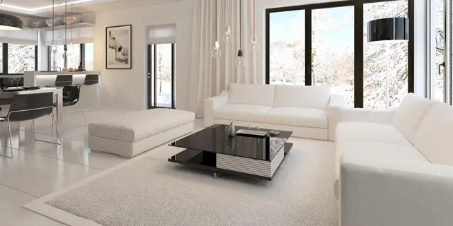 готовый проект дома Zb2 – дизайн интерьера, Проект просторного двухэтажного дома для симметричной застройки с террасой над гаражом.