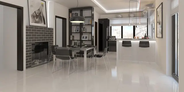 готовый проект дома Zb2 – дизайн интерьера, Проект просторного двухэтажного дома для симметричной застройки с террасой над гаражом.