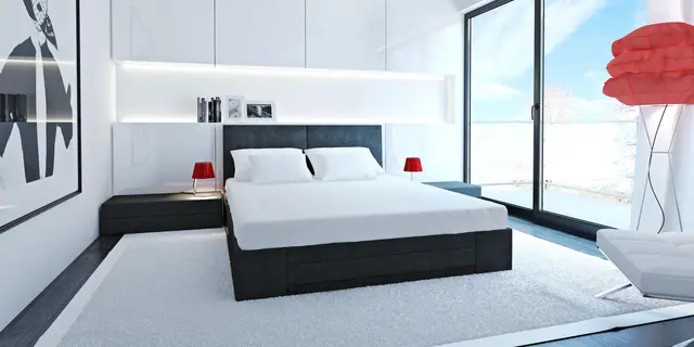 готовый проект дома Zb2 – дизайн интерьера, Проект просторного двухэтажного дома для симметричной застройки с террасой над гаражом.