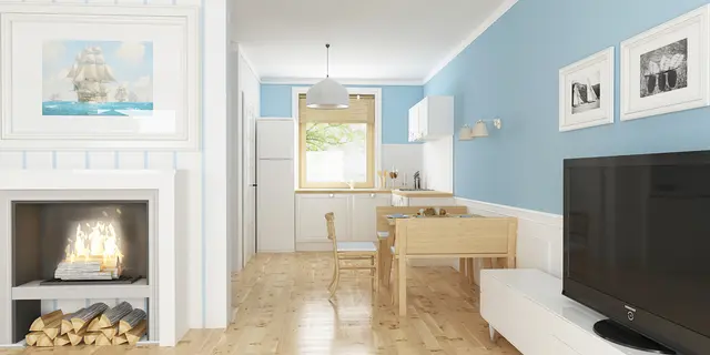 готовый проект дома Z14 w – дизайн интерьера, Версия проекта Z14 c боковым эркером