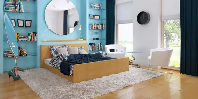 готовый проект дома Zx35 GL – дизайн интерьера, Современный одноэтажный дом с большой светлой гостиной и гаражом